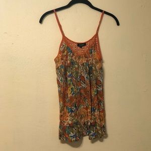 Tolani 100% silk pattern tank top